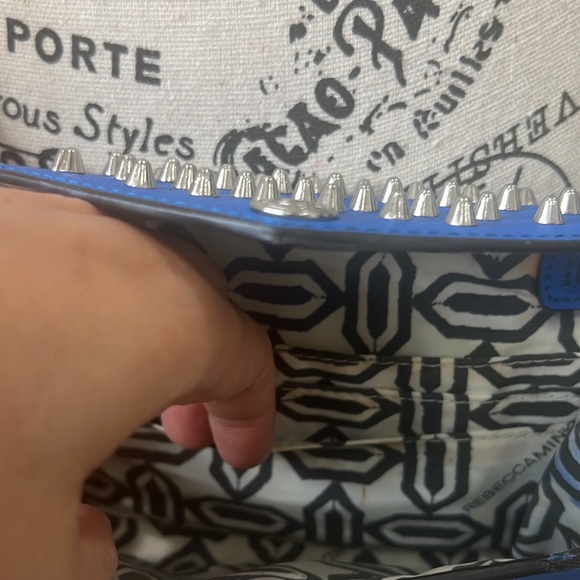 Preowned Rebecca Minkoff Mini MAC Crossbody Bag- Oxford Blue. - Picture 6 of 13